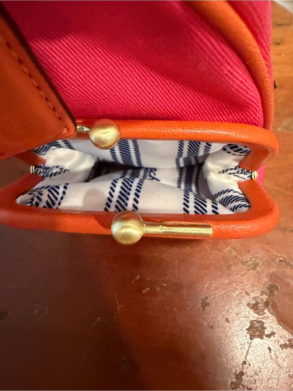 RARE Y2K Coach Bonnie Cashin Carry Kisslock Mini Shoulder Bag Pink Orange 42583 - Picture 15 of 16